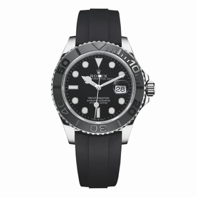 2021 complete Set UNWORN Rolex Yachtmaster 42mm - Ref: 226659-0002 - Black Dial & 18K White Gold Case, Black Oysterflex Bracelet Men's Watch