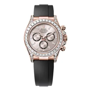 2024 Release Rolex Cosmograph Daytona 40 mm | Oysterflex bracelet | Sundust Diamond dial Diamond bezel | 18k Everose gold Case Men's Watch 126535TBR
