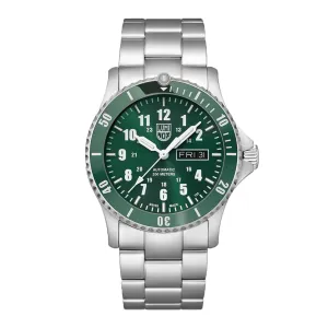 42MM LUMINOX SPORT TIMER AUTOMATIC WATCH WITH GREEN DAY AND DATE DIAL AND BEZEL