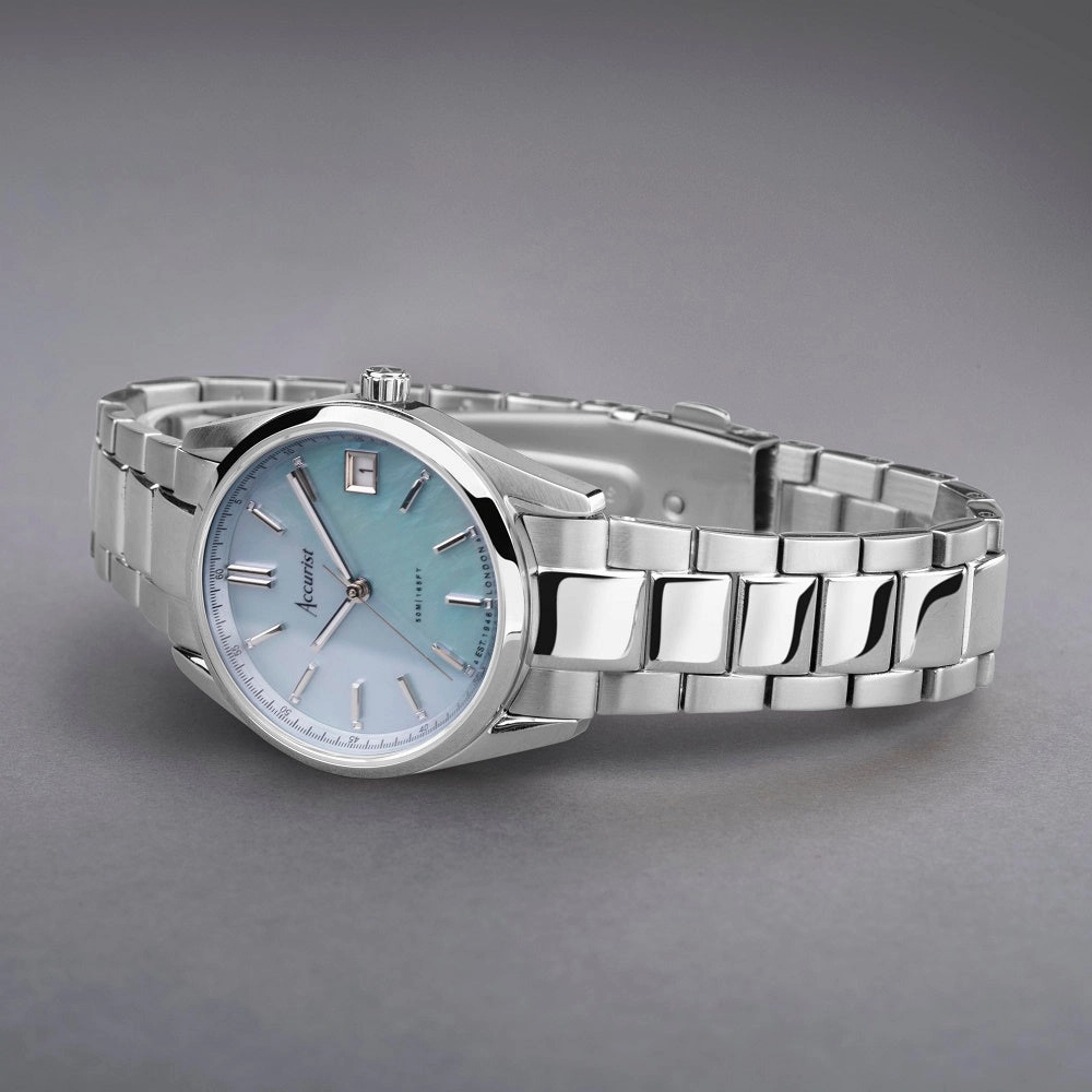 Accurist Everyday Ladies Watch Blue Pearl Dial 74002