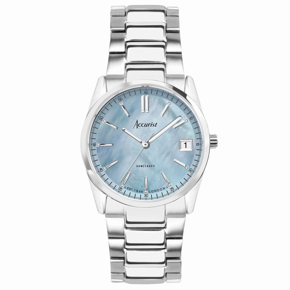 Accurist Everyday Ladies Watch Blue Pearl Dial 74002