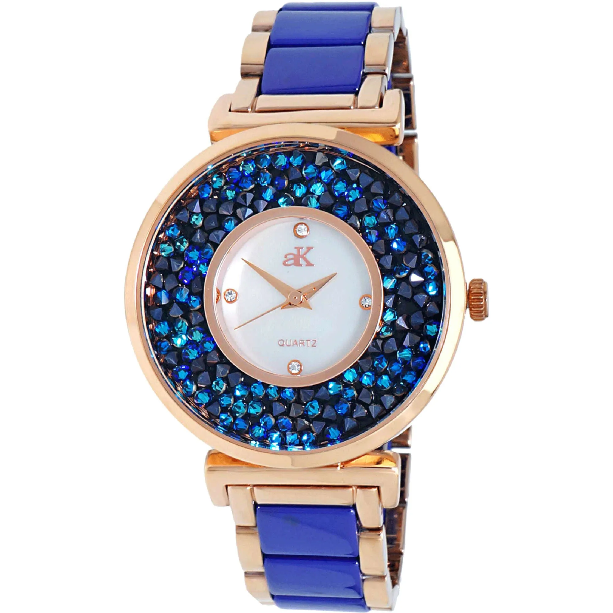 Adee Kaye Women's Watch - Pisa Quartz Blue and White Mop Dial Bracelet | AK8663