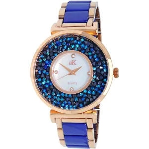 Adee Kaye Women's Watch - Pisa Quartz Blue and White Mop Dial Bracelet | AK8663