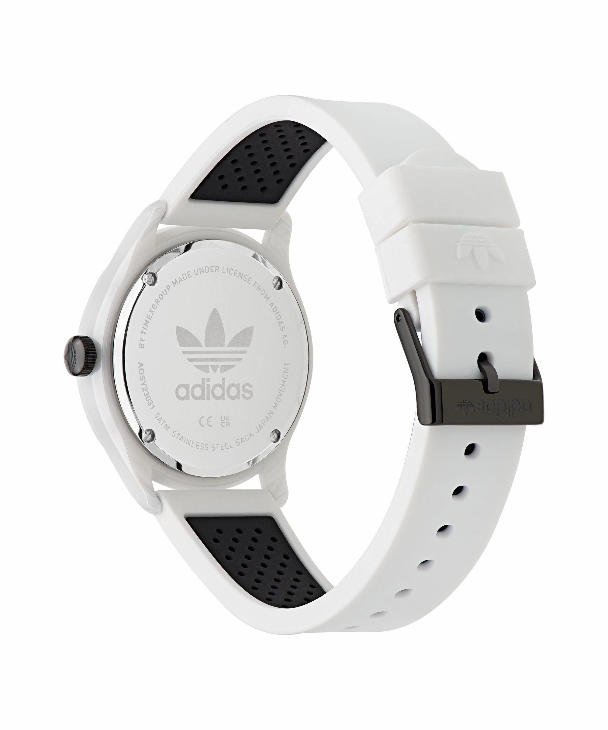 Adidas Code One 40mm White Dial White Silicone Strap Watch AOSY23030