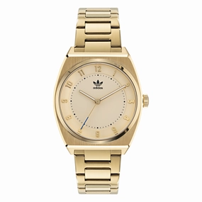 Adidas Code Two 38mm Gold Dial Watch AOSY22026