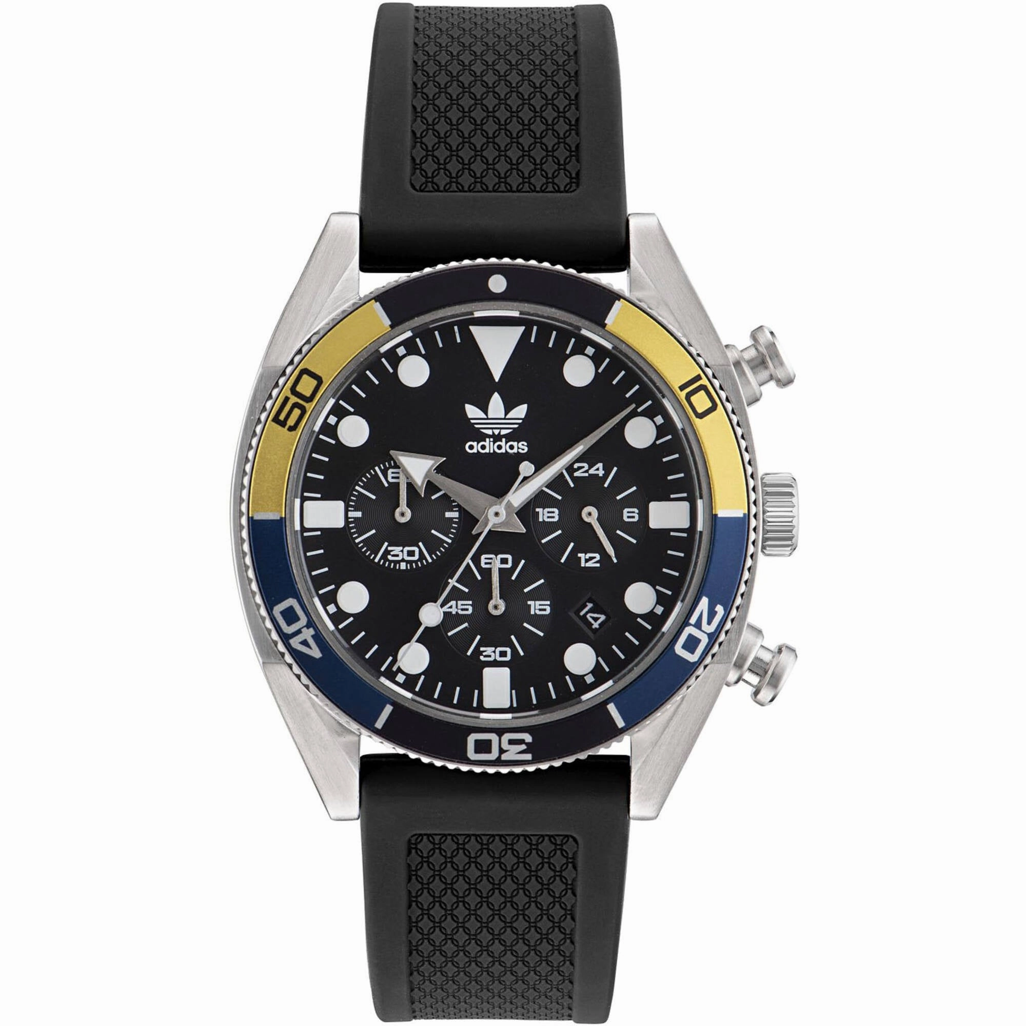 Adidas Men's Watch - Originals Chronometer Black Silicone Rubber Strap | AOFH23003