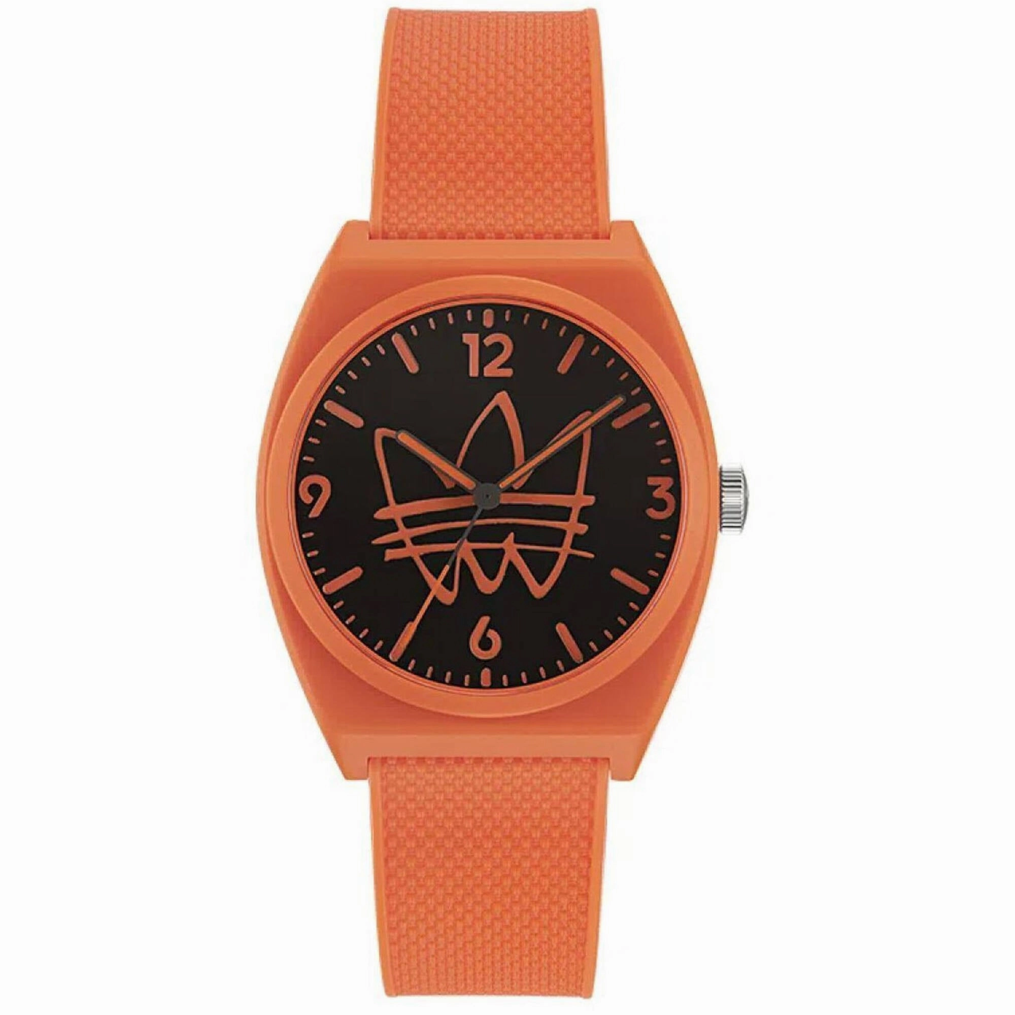 Adidas Men's Watch - Originals Quartz Black Dial Orange Rubber Strap | AOST22562