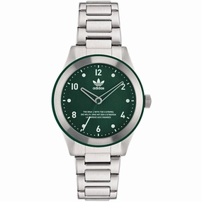 Adidas Men's Watch - Originals Quartz Green Dial Silver Steel Bracelet | AOSY22520