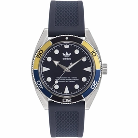 Adidas Men's Watch - Originals Quartz Navy Blue Dial Silicone Strap | AOFH23006