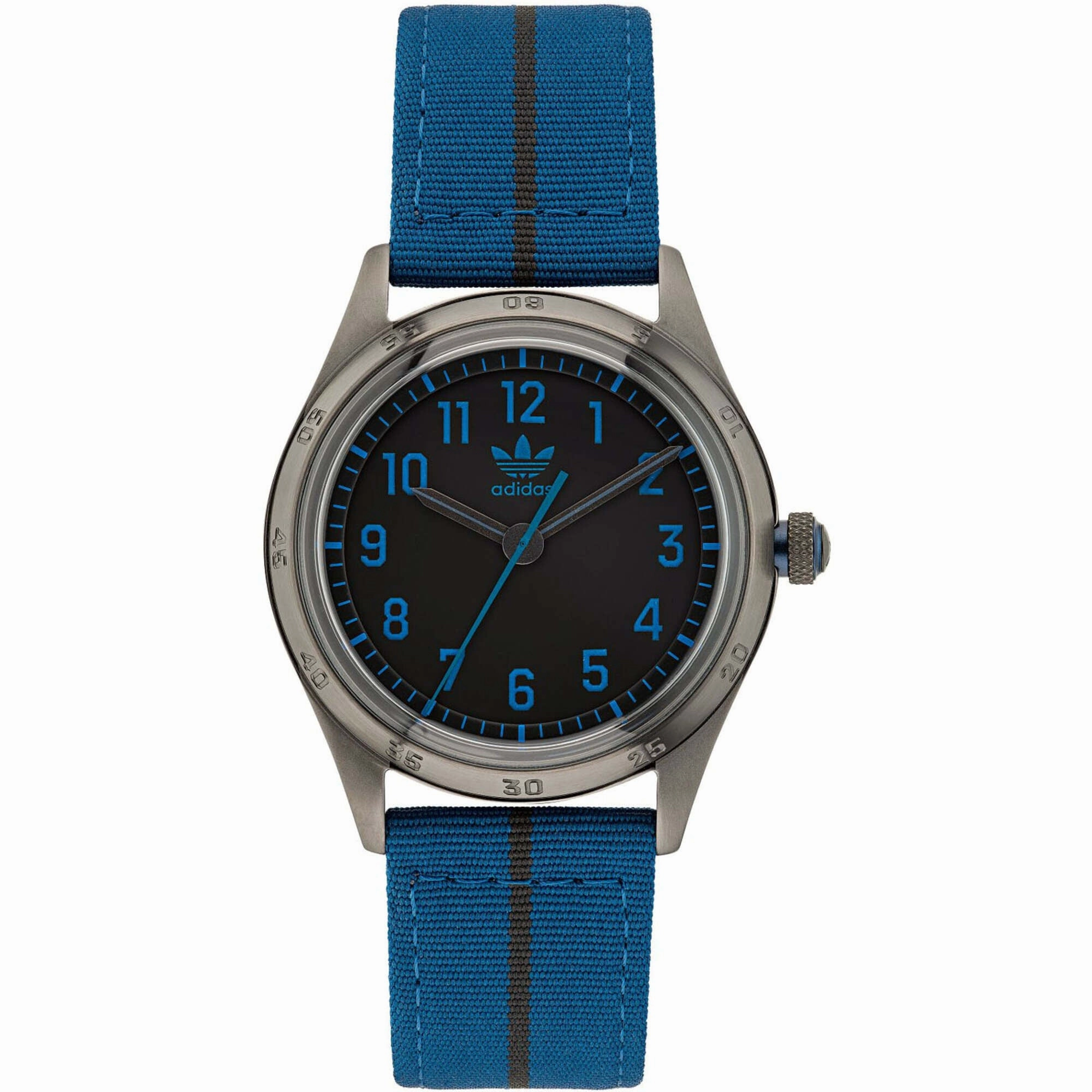 Adidas Men's Watch - Originals Quartz SS Case Black Dial Fabric Strap | AOSY22521