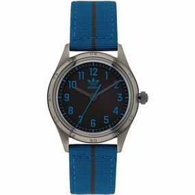 Adidas Men's Watch - Originals Quartz SS Case Black Dial Fabric Strap | AOSY22521