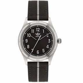 Adidas Men's Watch - Originals Stainless Steel Case Black Fabric Strap | AOSY22523