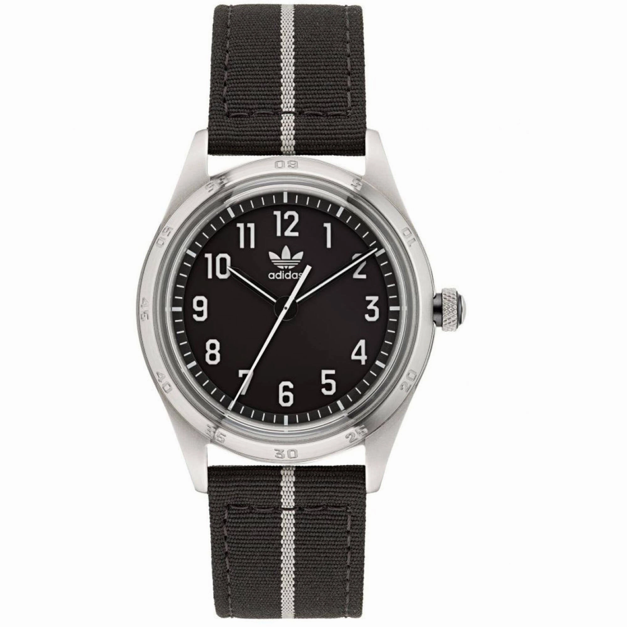Adidas Men's Watch - Originals Stainless Steel Case Black Fabric Strap | AOSY22523