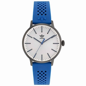 Adidas Men's Watch - Originals White Dial Blue Silicone Rubber Strap | AOSY22019