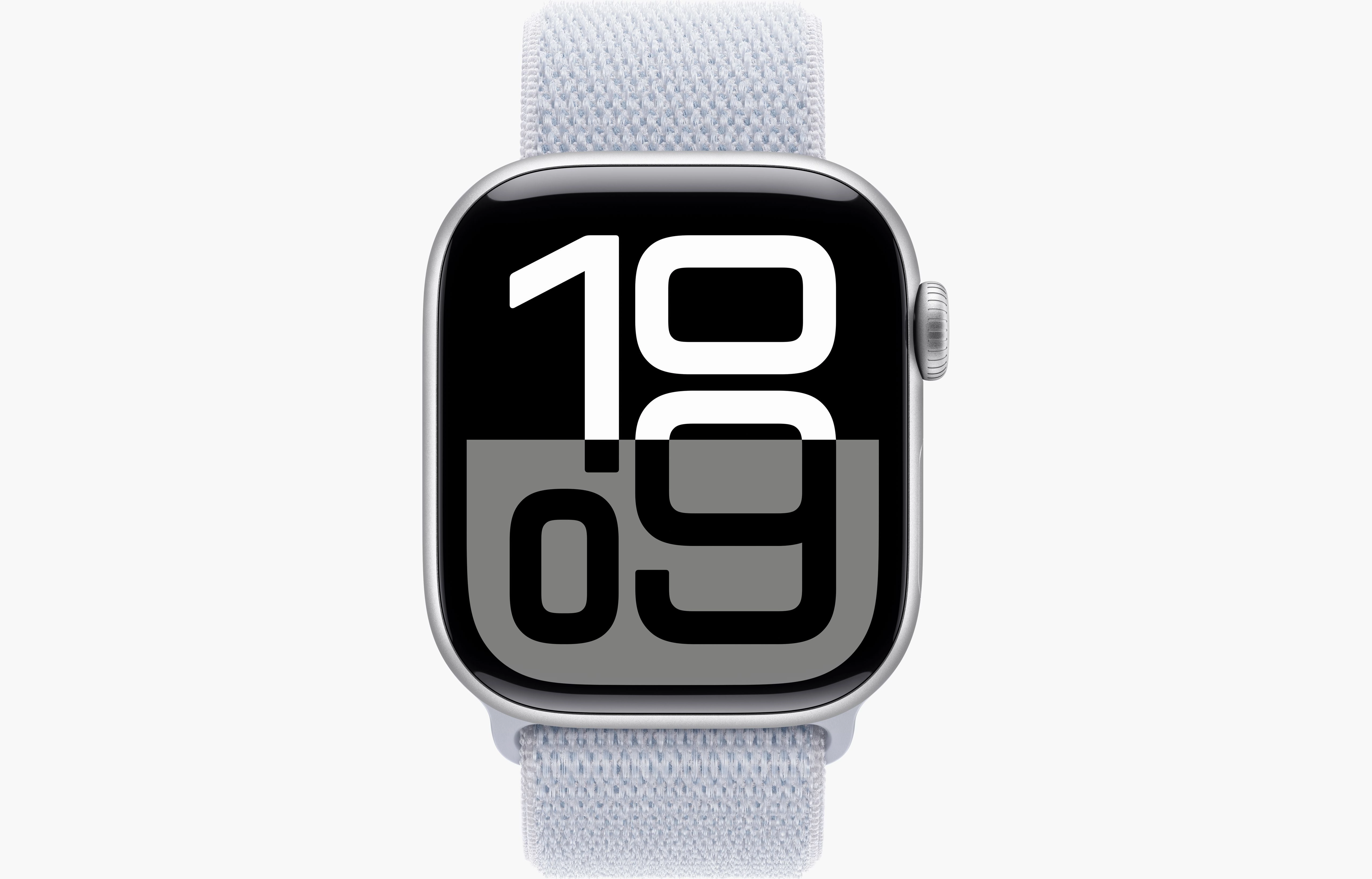 Apple Watch Series 10 GPS 42Mm Silver Aluminium Case, Blue Cloud Sport Loop
