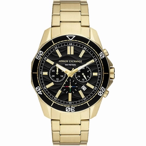 Armani Exchange Men's Watch - Spencer Quartz Yellow Gold Steel Bracelet | AX1958