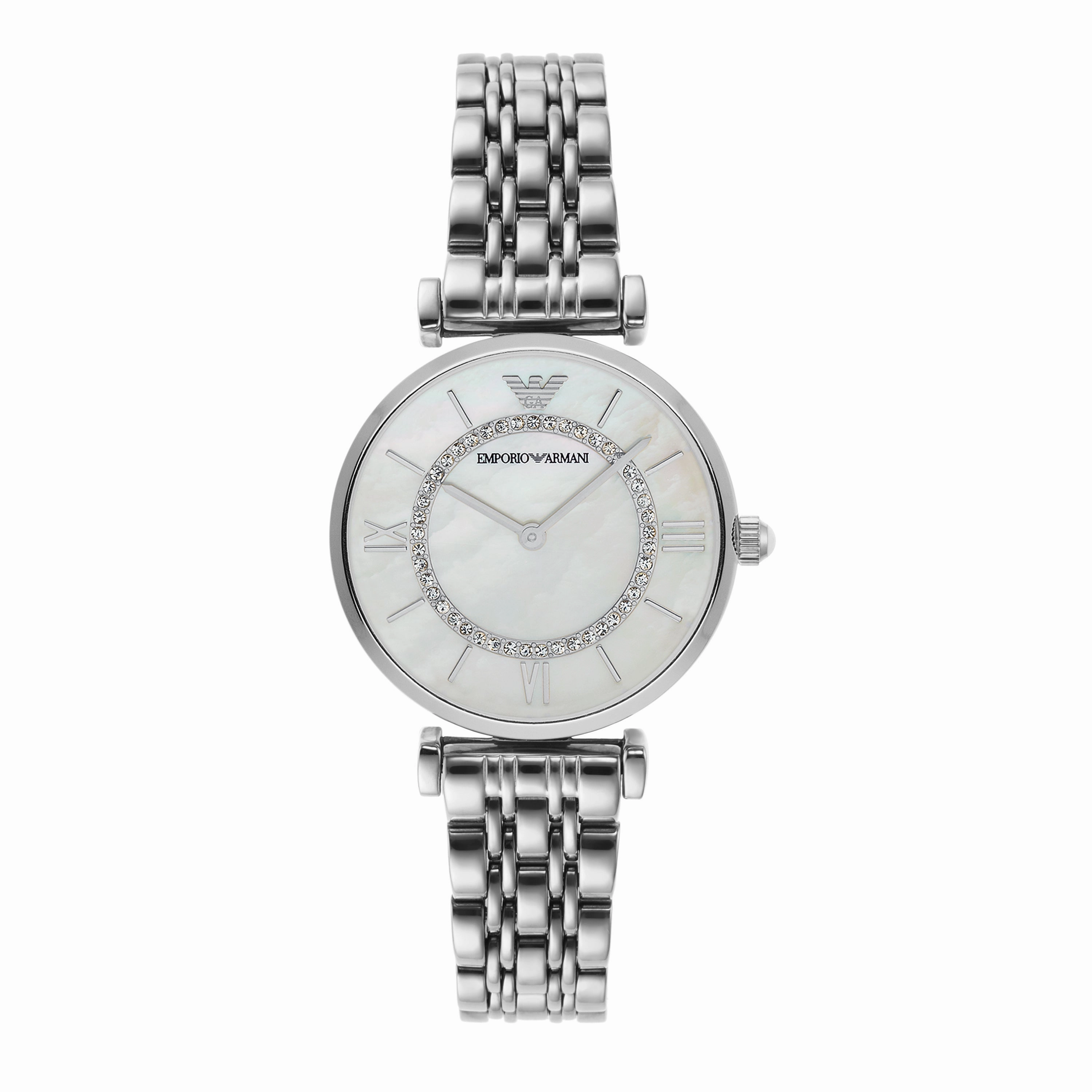 Armani Women's Stainless Steel Watch with Pearl Dial AR1908