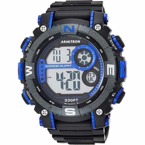 Armitron Sport Men's Digital Chronograph Resin Strap Watch, 40/8284BLU