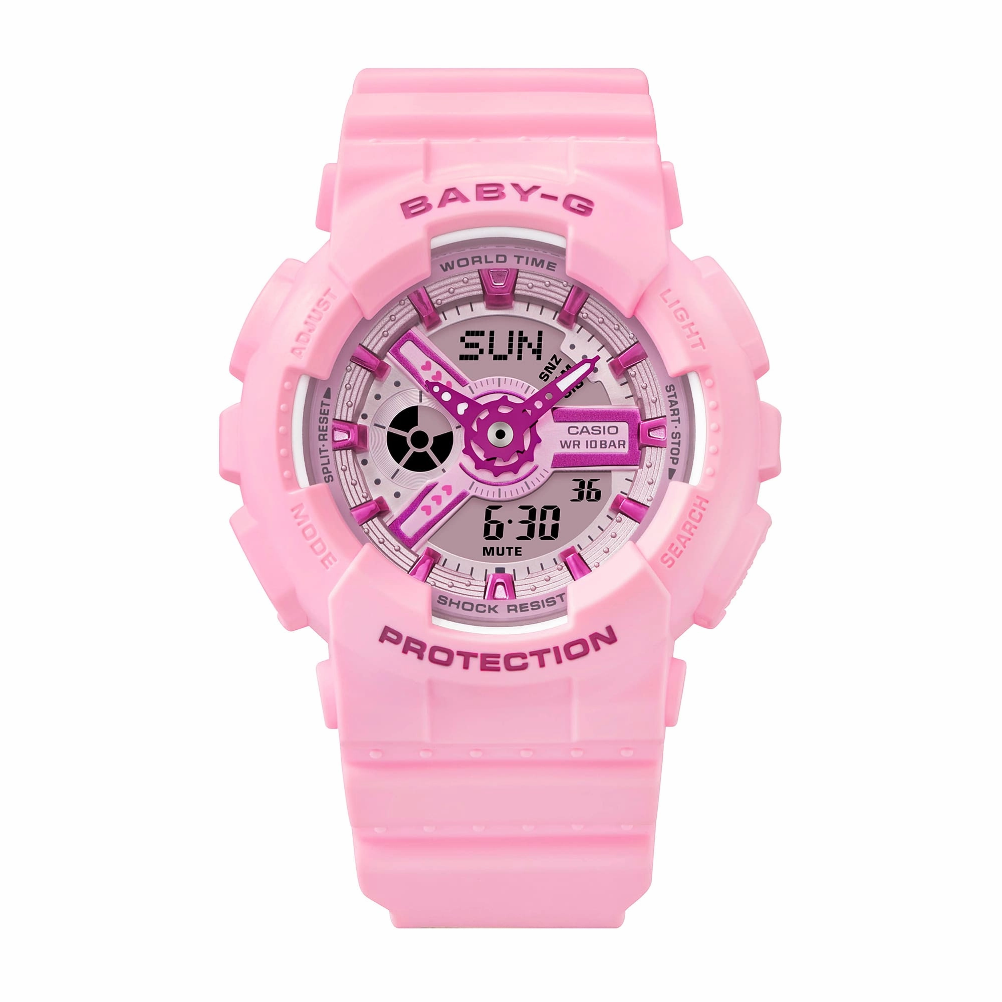 Baby-G 100M Pink Dial Resin Band Watch BA110YK-4A