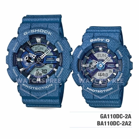 Baby-G & G-Shock Couple Watches BA110DC-2A2-GA110DC-2A