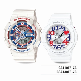 Baby-G & G-Shock Couple Watches BGA130TR-7B-GA110TR-7A