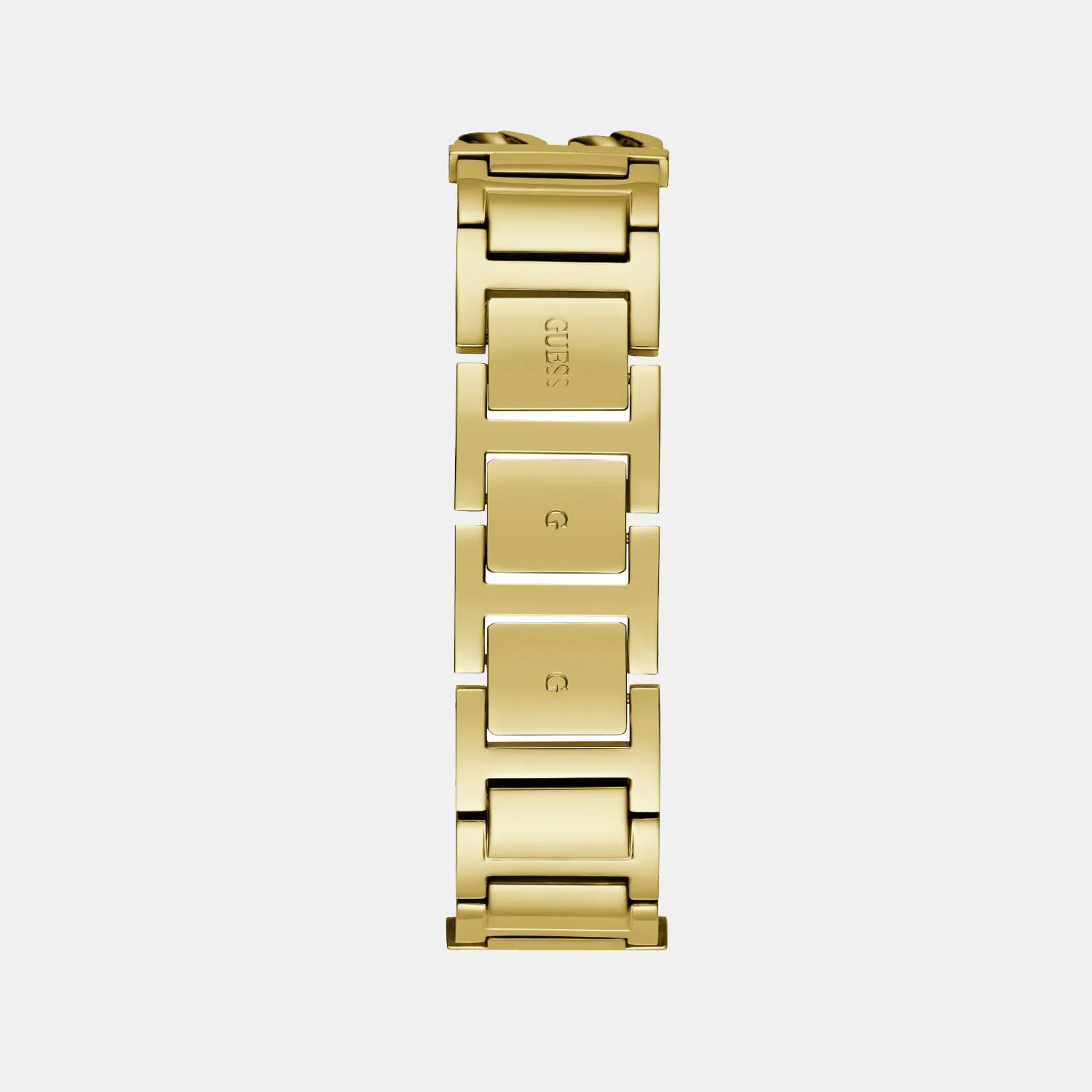 Bejeweled Women Quartz Champagne Dial Analog Recycled Steel Watch GW0668L2
