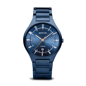 Bering Titanium Mat Blue Watch
