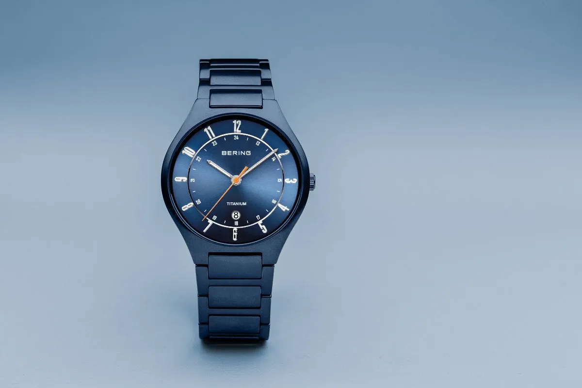 Bering Titanium Mat Blue Watch
