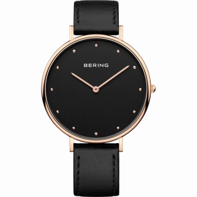Bering - Gents Classic Rose and Black Leather