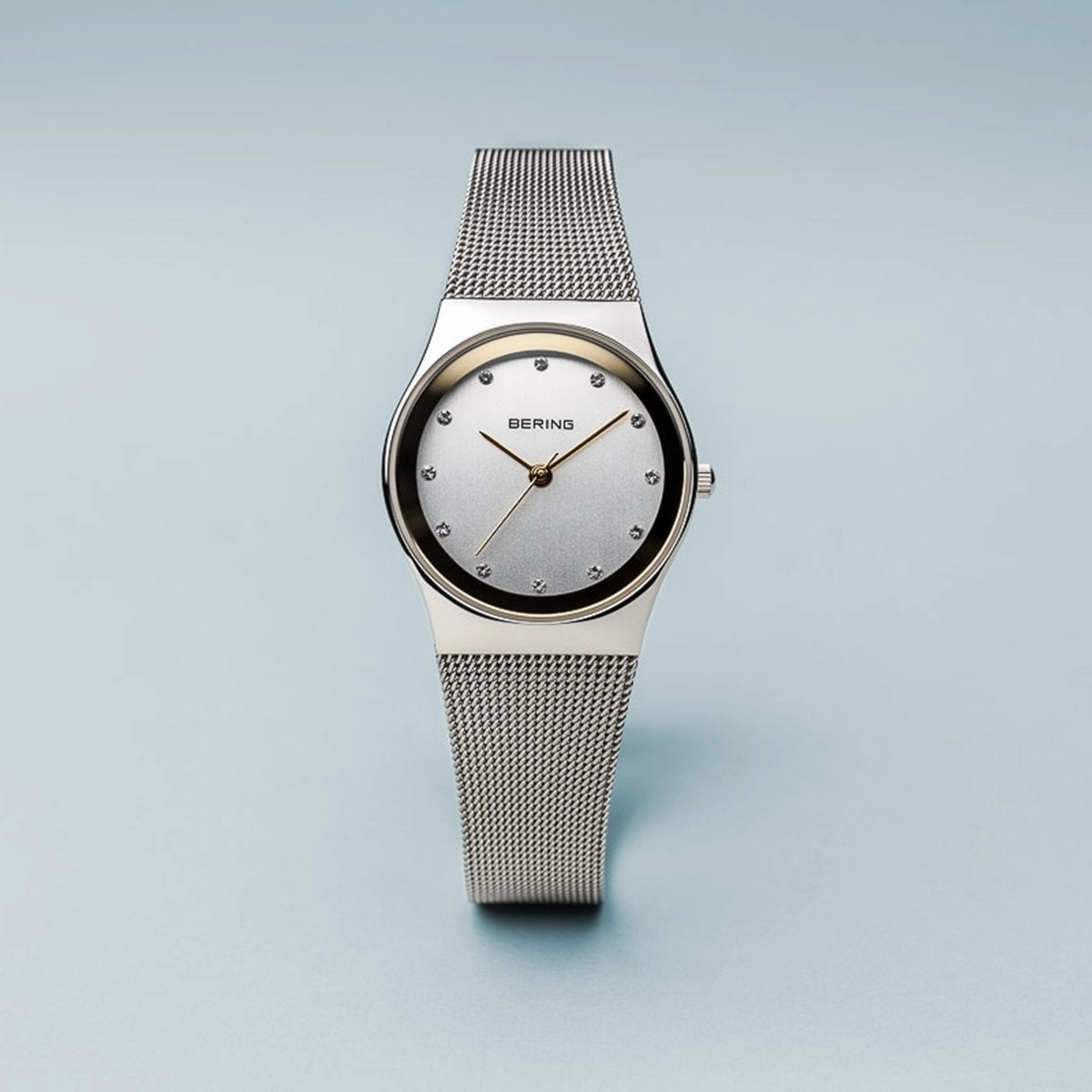 Bering Classic Polished Silver 27mm Mesh Watch