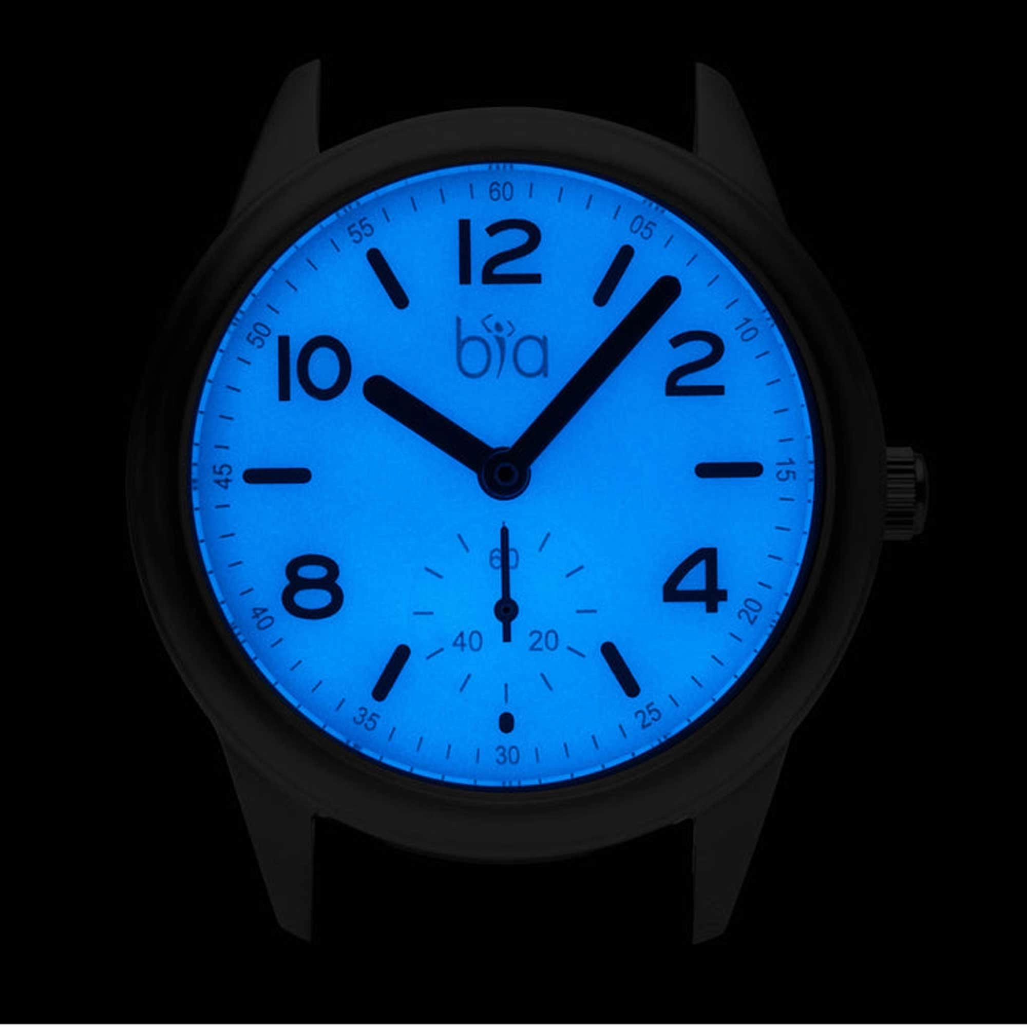 BIA Women's Quartz Watch - Suffragette Blue Dial Brown Genuine Leather Strap | B1004