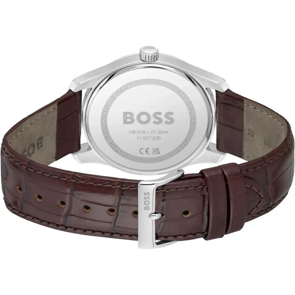 Boss Watches Principle Leather Strap Mens Watch 1514114