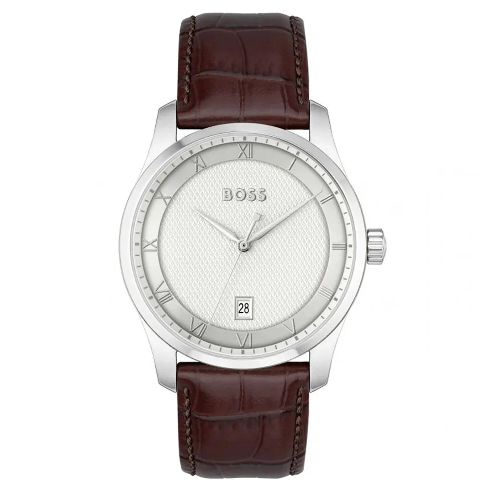 Boss Watches Principle Leather Strap Mens Watch 1514114