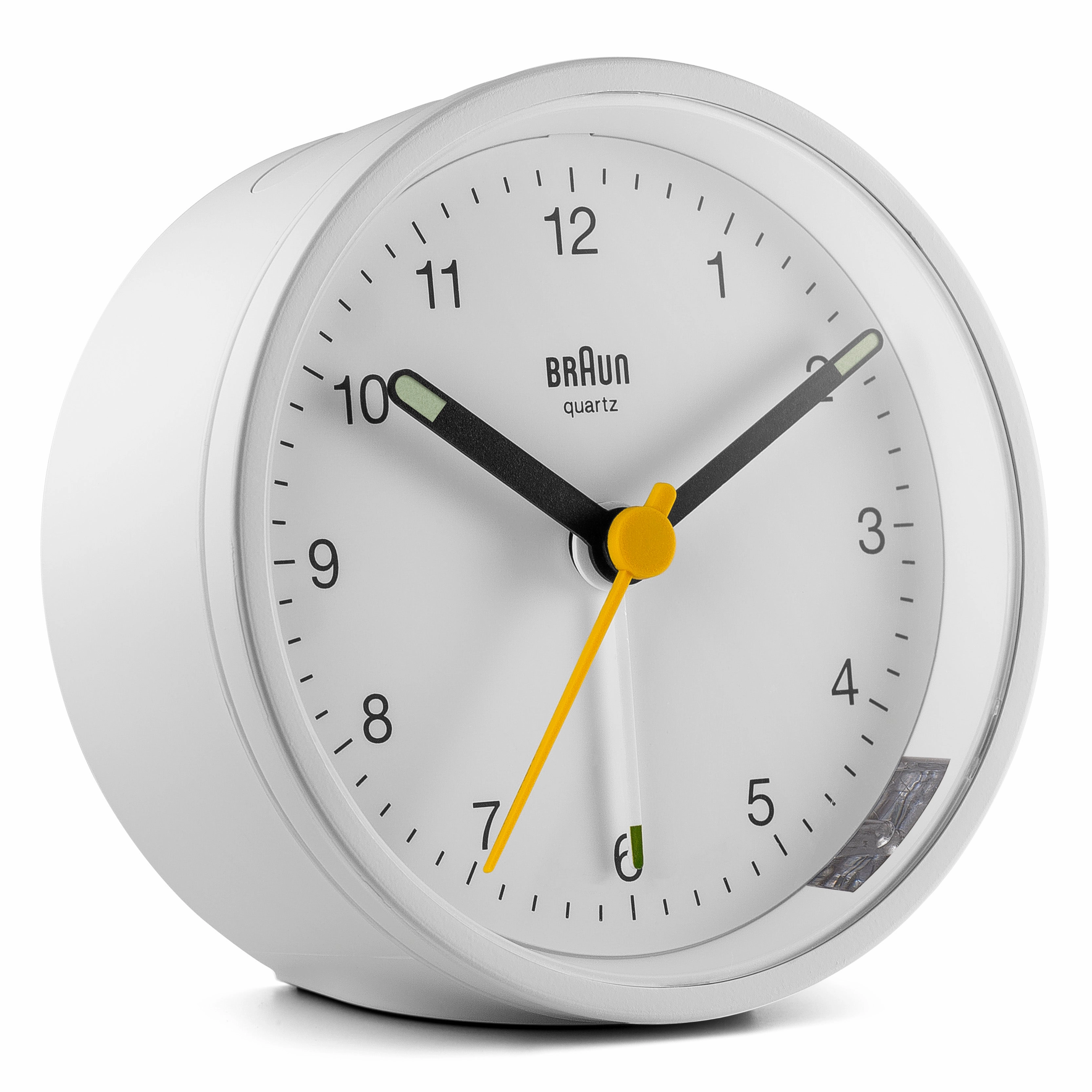 Braun Classic Analogue Alarm Clock White BC12W
