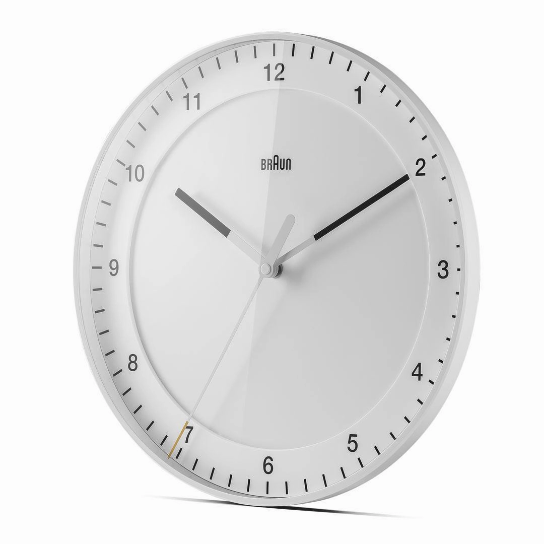 Braun Classic Analogue Wall Clock 30cm White