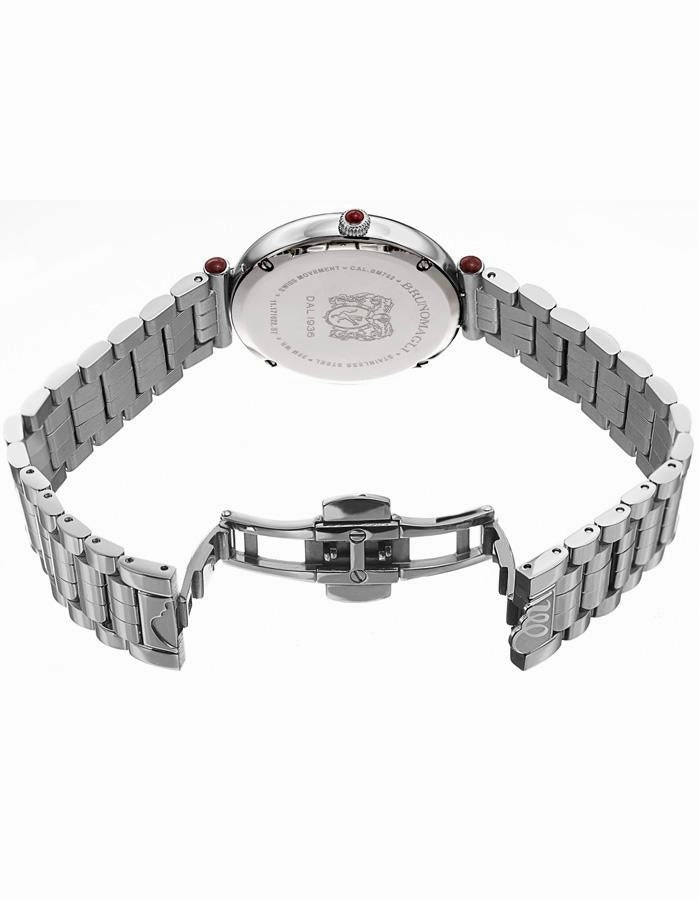 Bruno Magli Womens Miranda Stainless Steel Watch - Checkered Dial - Bracelet