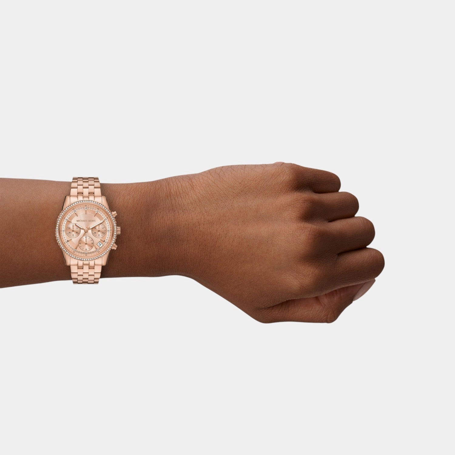 Bryant Women Quartz Rose Gold Dial Chronograph Stainless Steel Watch MK7531