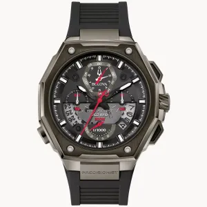 BULOVA PRECIS M G ST BK CAL CHRONO 98B358