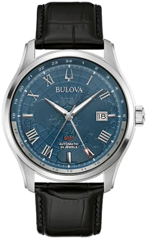 BULOVA WILTON M ST BL GMT 96B385