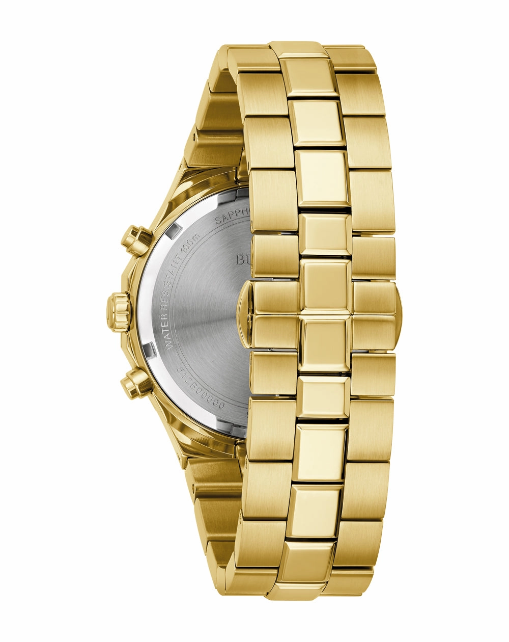 Bulova Prestige Classic Black Dial Gold Stainless Steel Watch 97B232