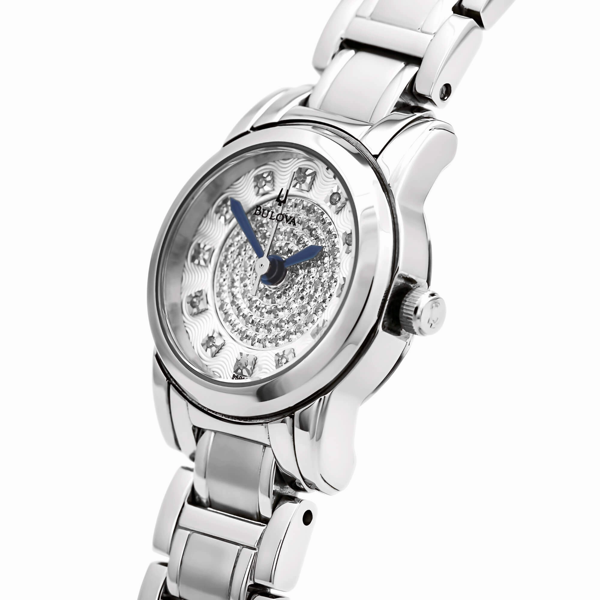 Bulova Women's Stainless Steel Diamond Watch - Highbridge Silver Dial | 96P143
