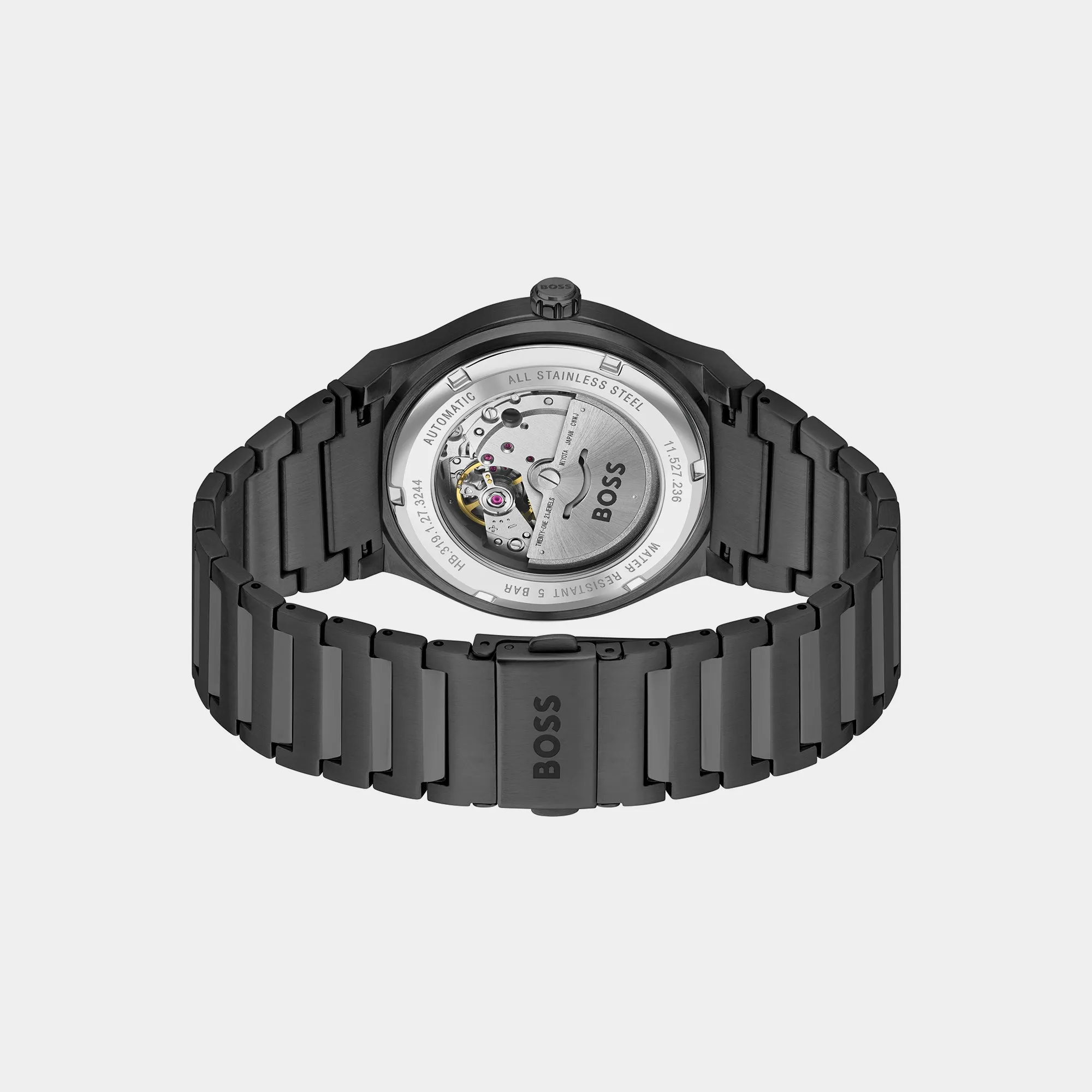 Candor Auto Men's Black Analog Stainless Steel Watch 1514120