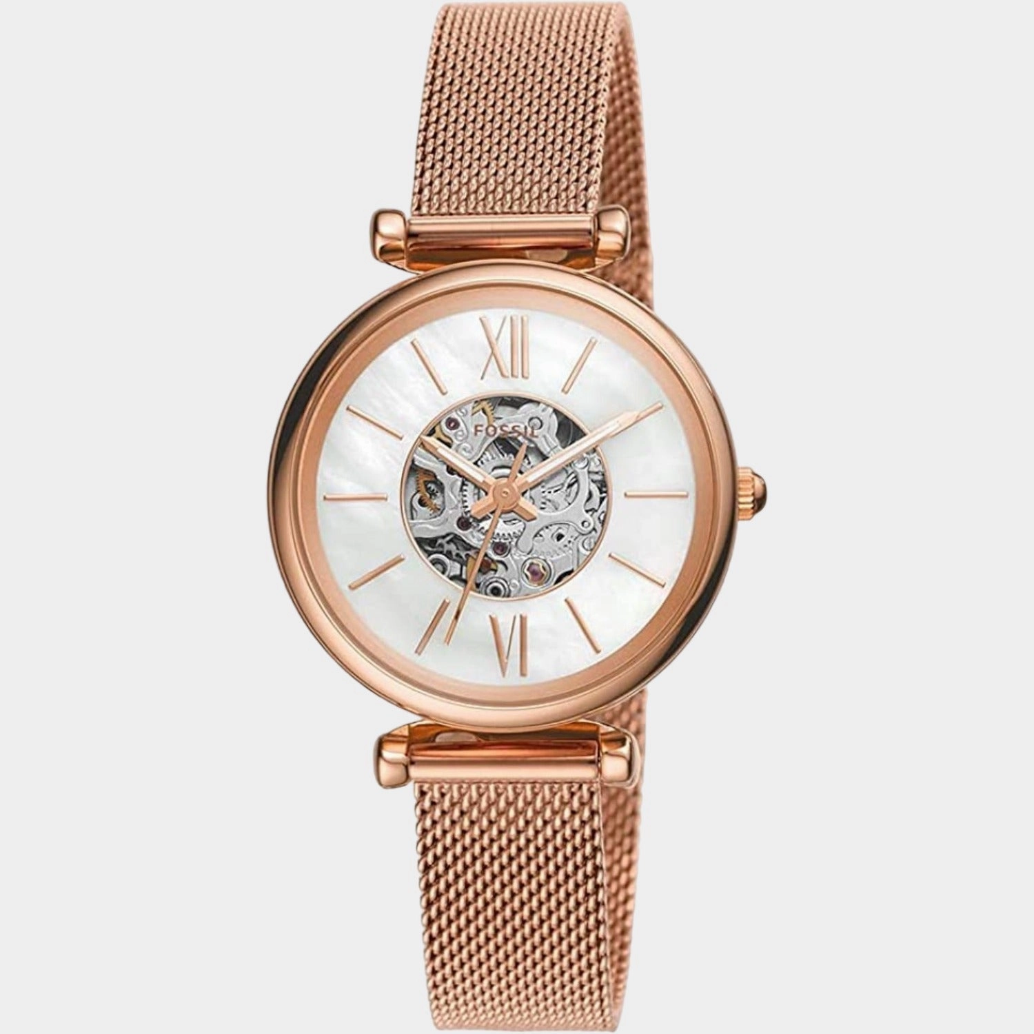 Carlie Women Automatic White Dial Analog Stainless Steel Watch ME3188