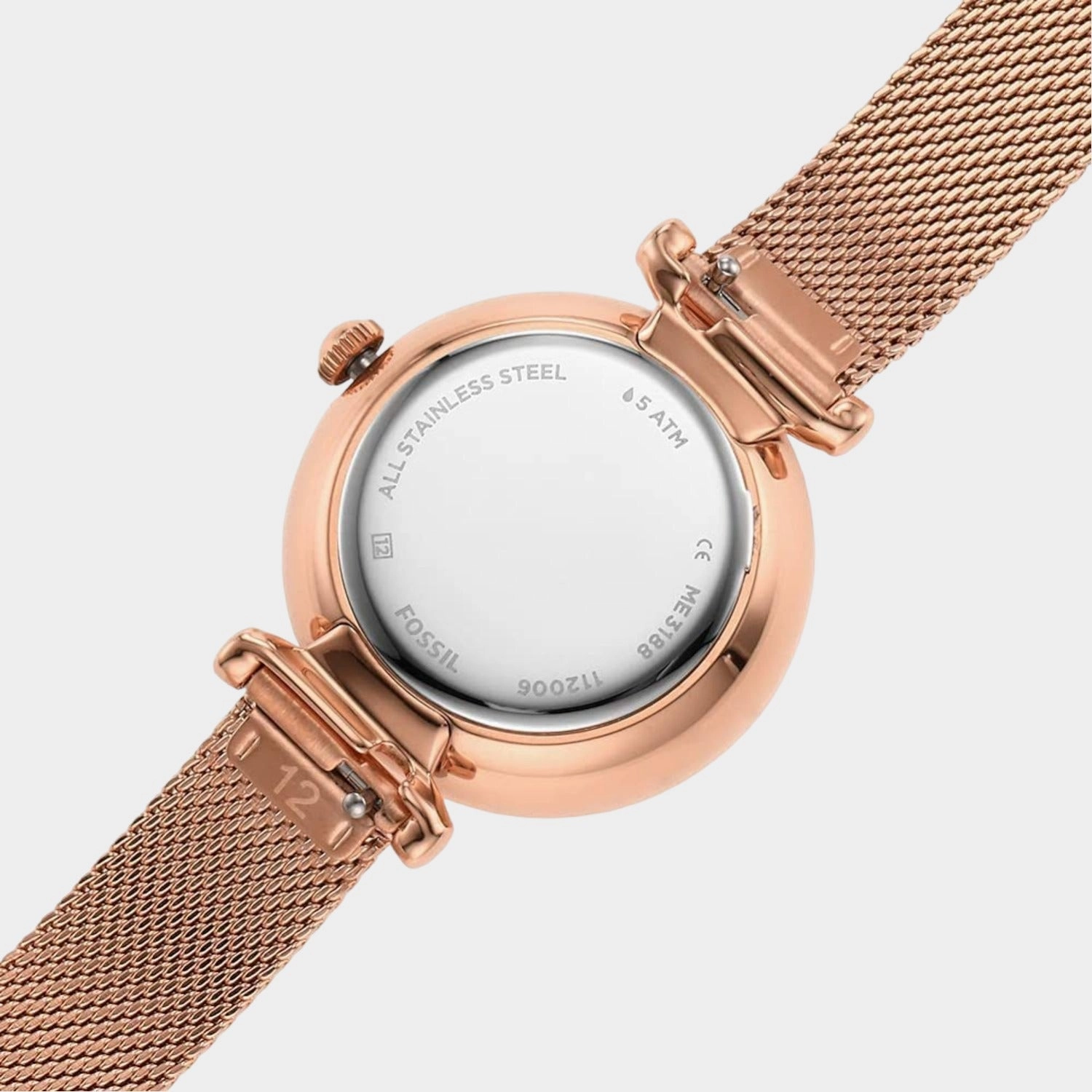Carlie Women Automatic White Dial Analog Stainless Steel Watch ME3188