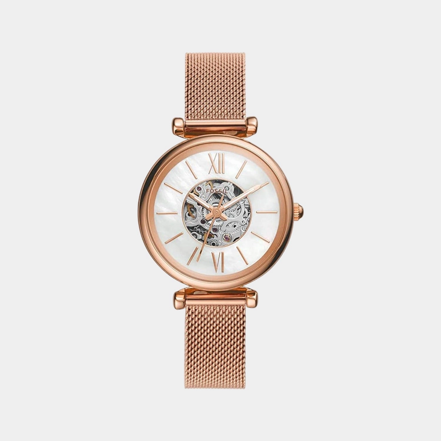 Carlie Women Automatic White Dial Analog Stainless Steel Watch ME3188