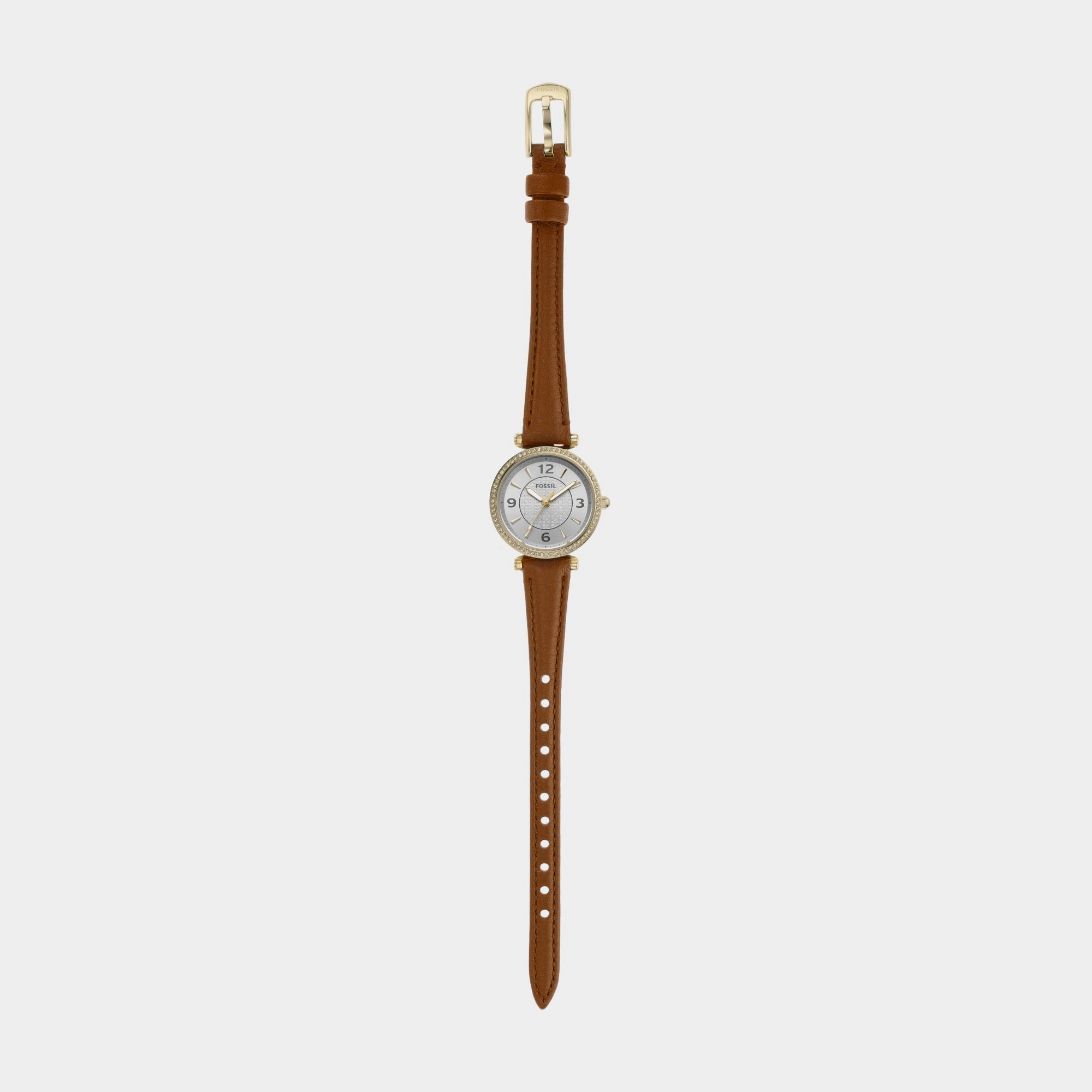 Carlie Women Quartz Silver Dial Analog Leather Watch ES5297