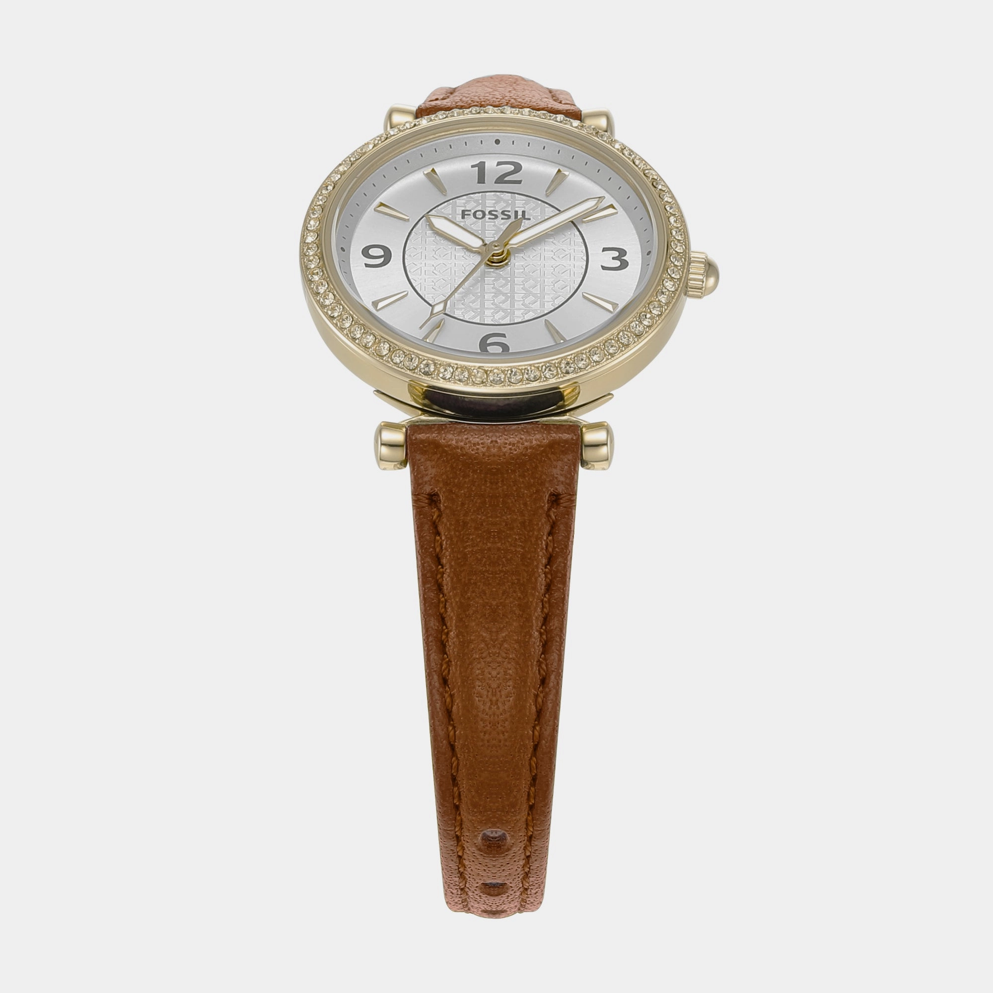 Carlie Women Quartz Silver Dial Analog Leather Watch ES5297