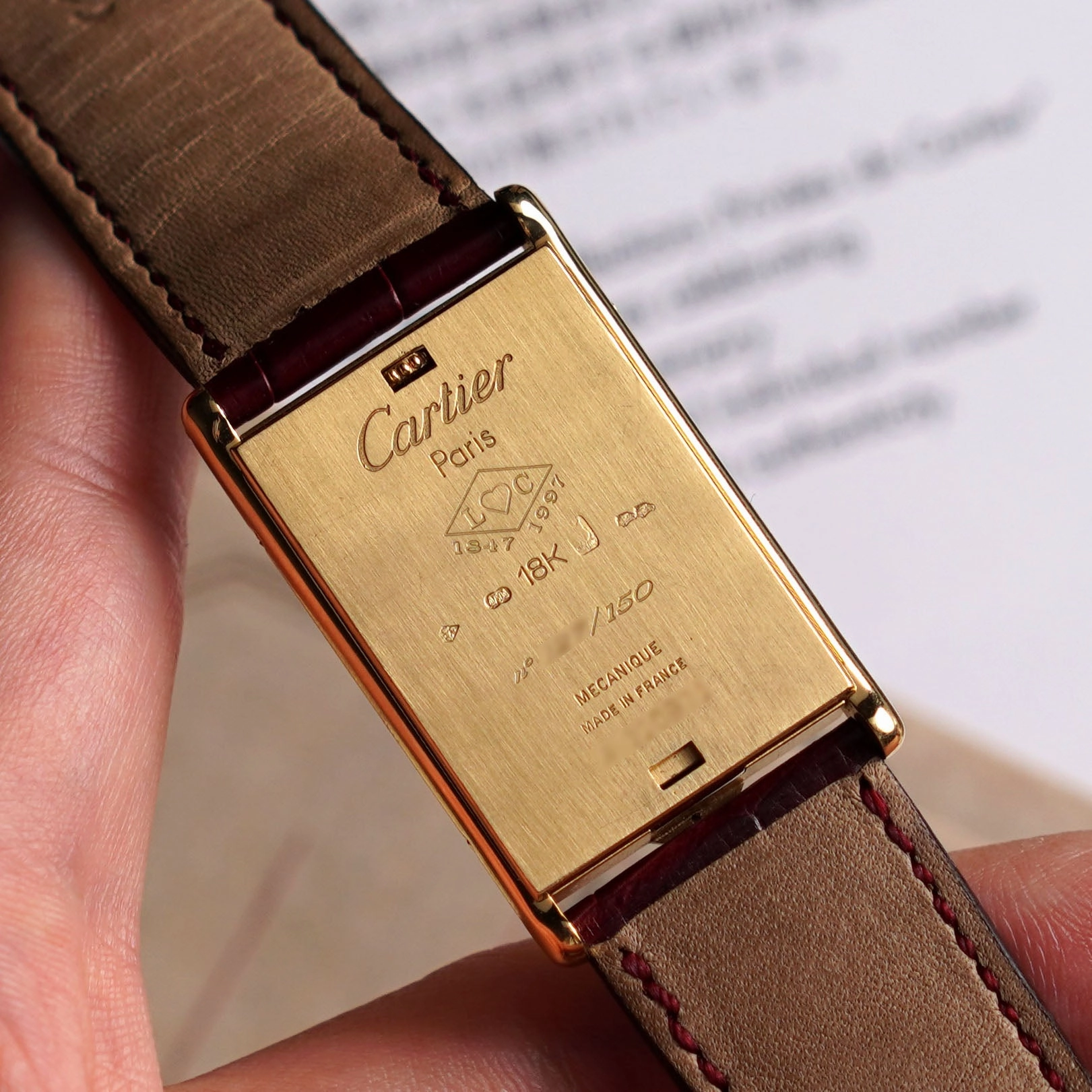 Cartier Tank Basculante 150th Anniversary 'I Love Cartier' Limited Edition, Yellow Gold