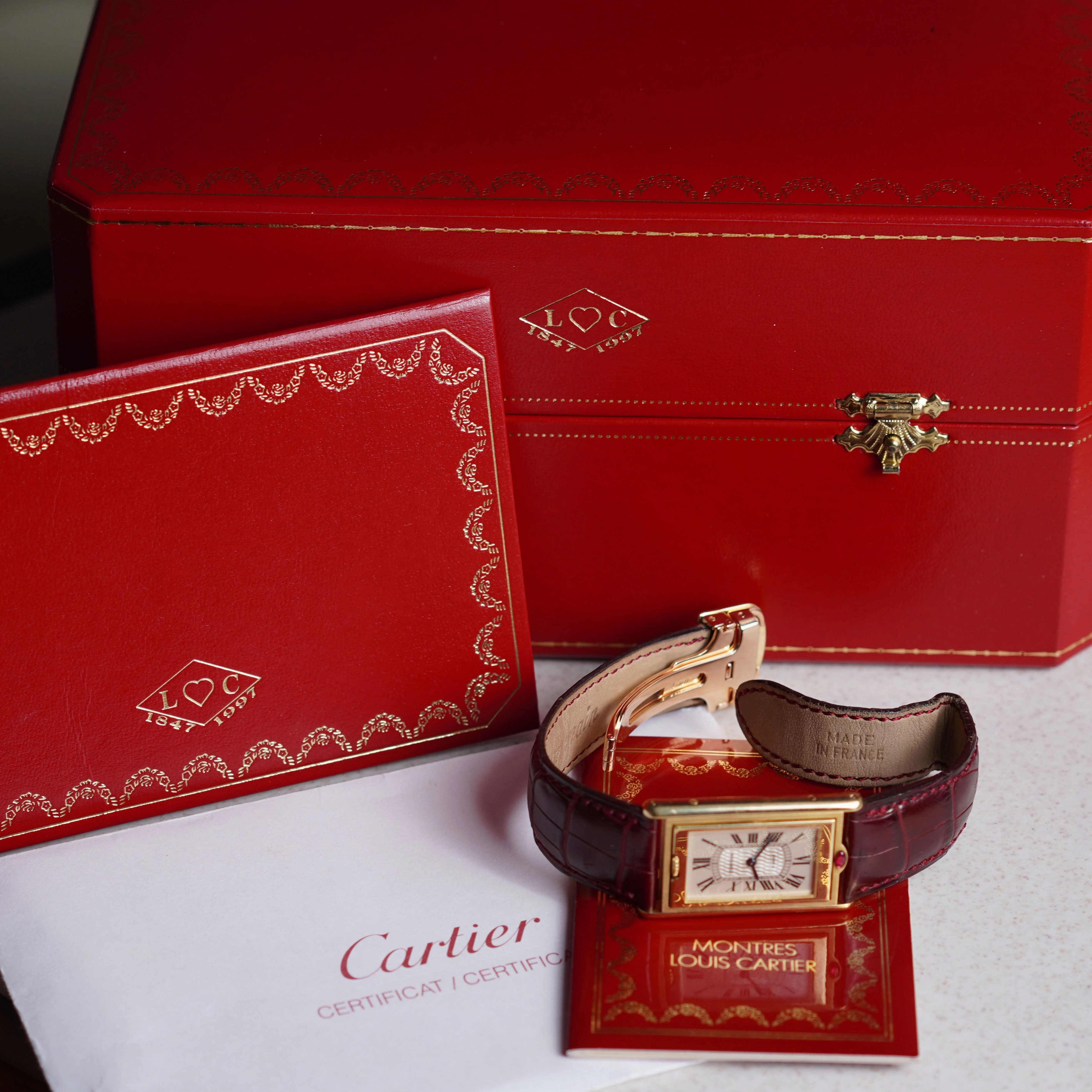 Cartier Tank Basculante 150th Anniversary 'I Love Cartier' Limited Edition, Yellow Gold