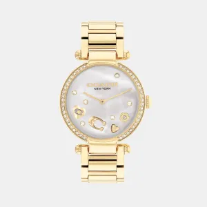 Cary Women Quartz White Mother Of Pearl Dial Analog Stainless Steel Watch 14504265